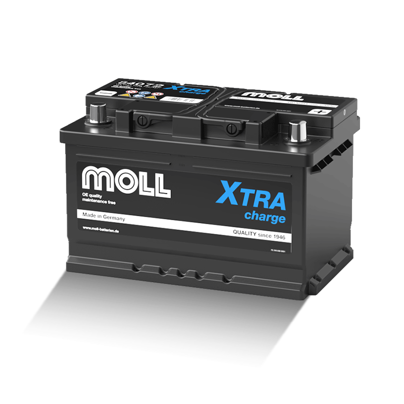 MOLL 84072  XTRA Charge "MADE IN GERMANY" Starterbatterie  12V 72Ah(20h) 720A(EN)
