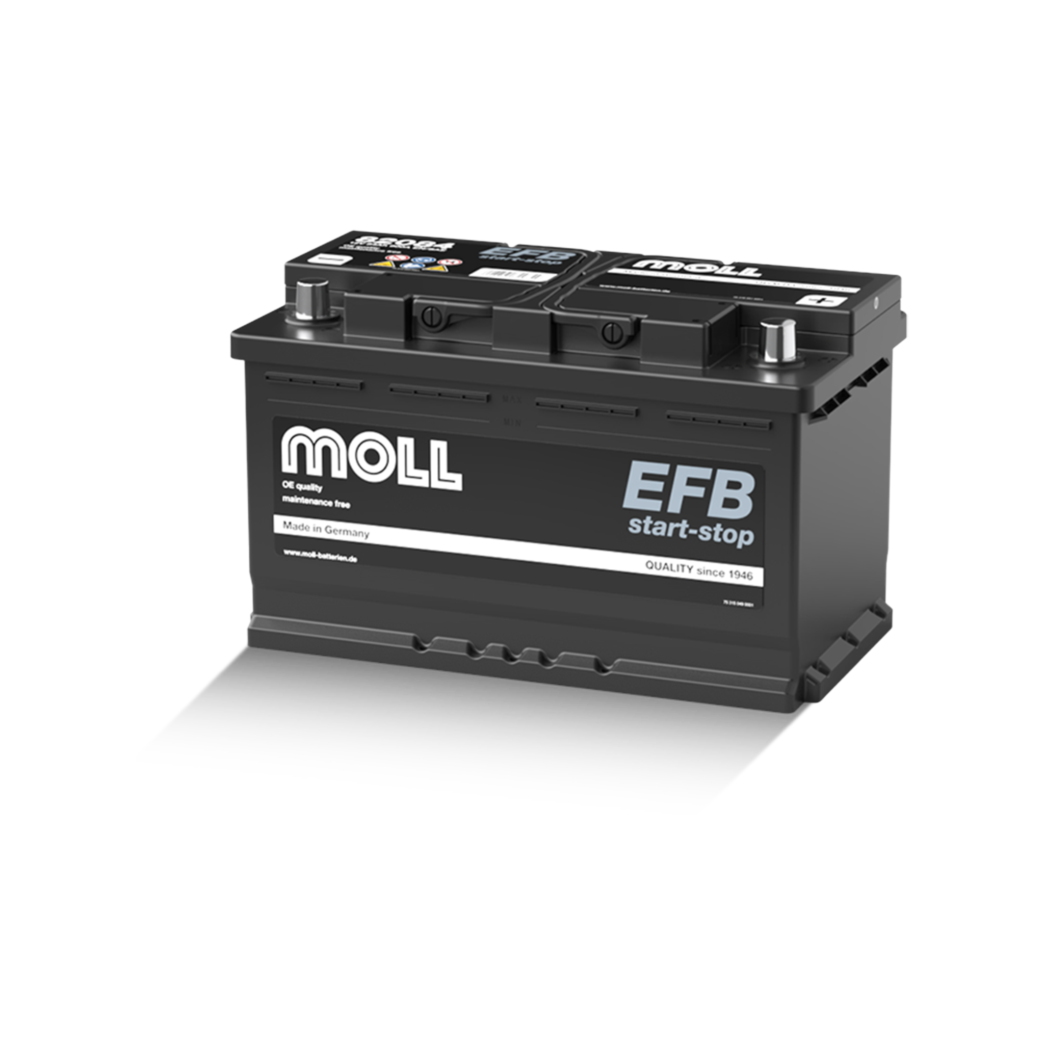 MOLL 82084  EFB start-stop "MADE IN GERMANY" Starterbatterie  12V 84Ah(20h) 800A(EN)