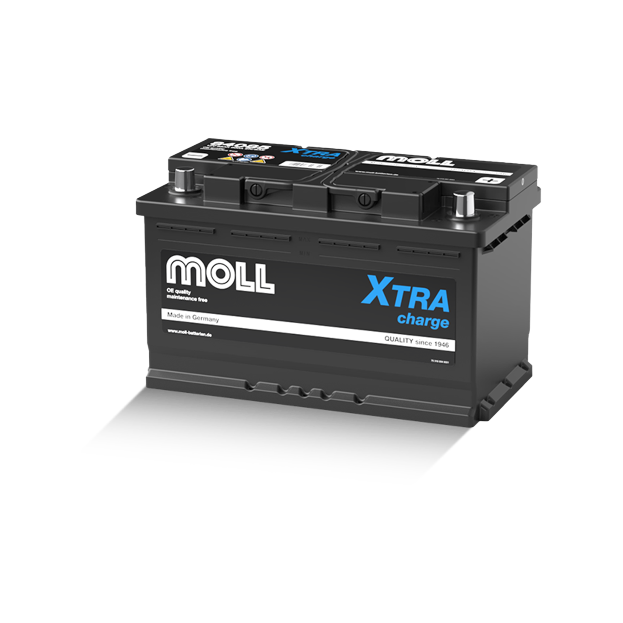 MOLL 84085  XTRA Charge "MADE IN GERMANY" Starterbatterie 12V 85Ah(20h) 800A(EN)