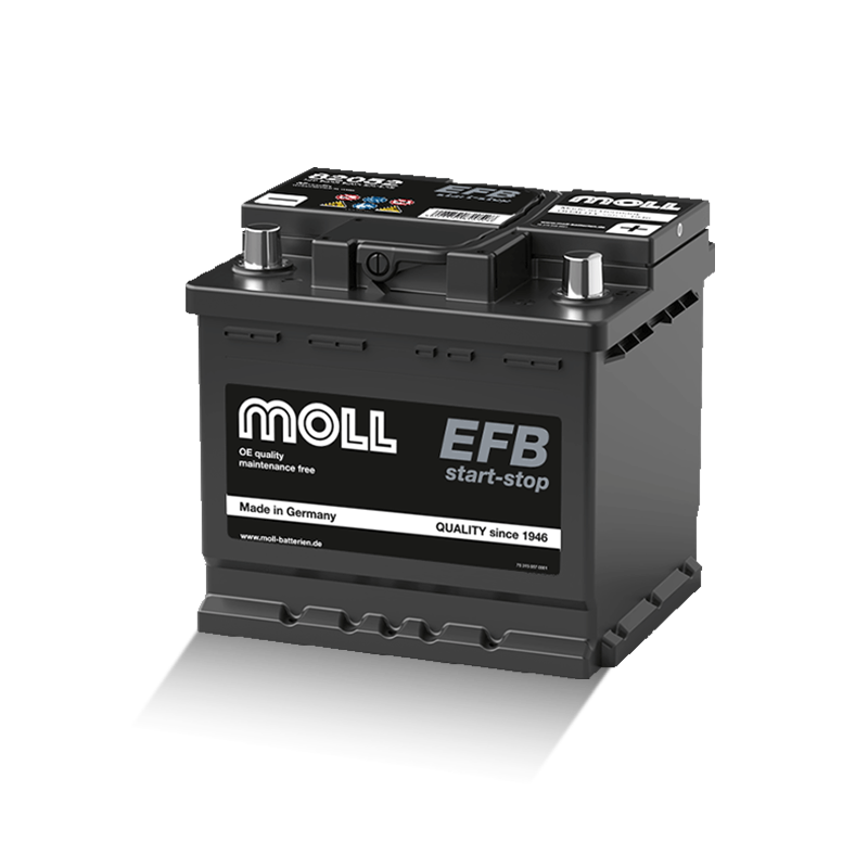 MOLL 82052  EFB start-stop "MADE IN GERMANY" Starterbatterie  12V 52Ah(20h) 520A(EN)