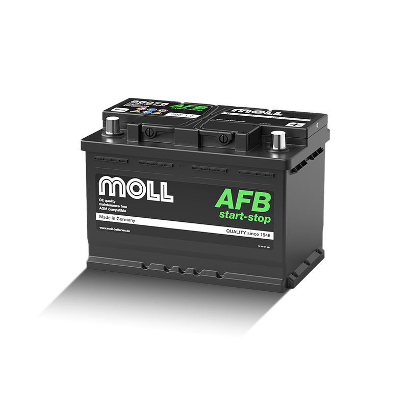 MOLL 86076  AFB start-stop "MADE IN GERMANY" Starterbatterie  12V 76Ah(20h) 760A(EN)