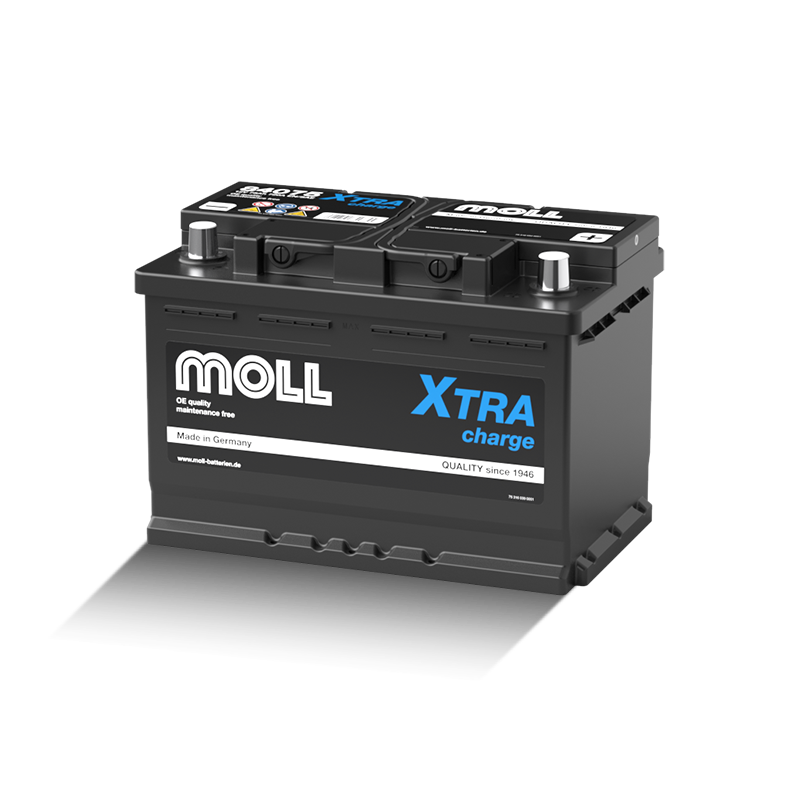 MOLL 84075  XTRA Charge "MADE IN GERMANY" Starterbatterie  12V 75Ah(20h) 720A(EN)