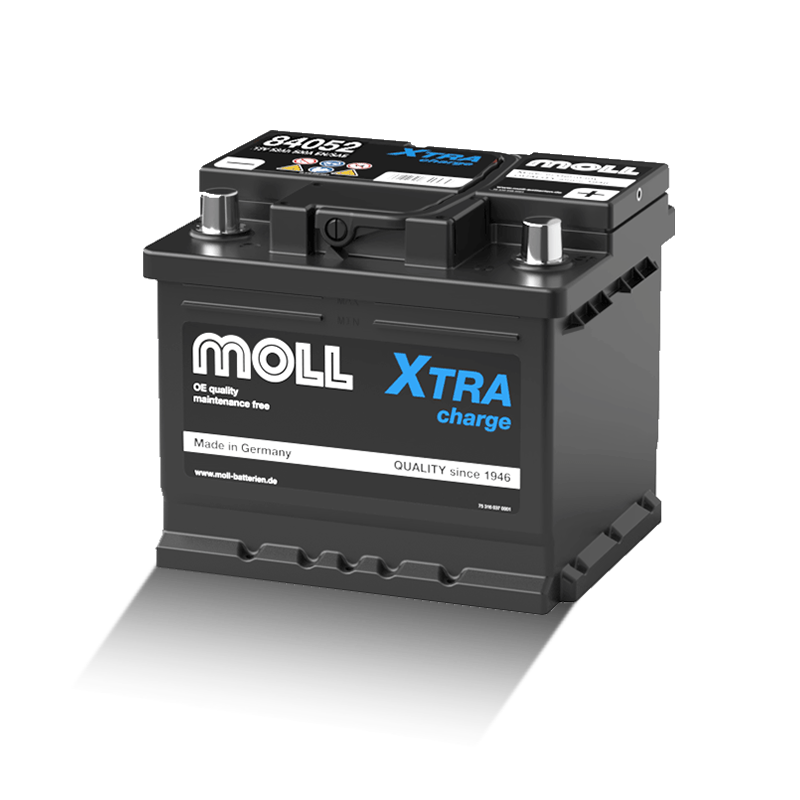 MOLL 84052  XTRA Charge "MADE IN GERMANY" Starterbatterie  12V 52Ah(20h) 500A(EN)