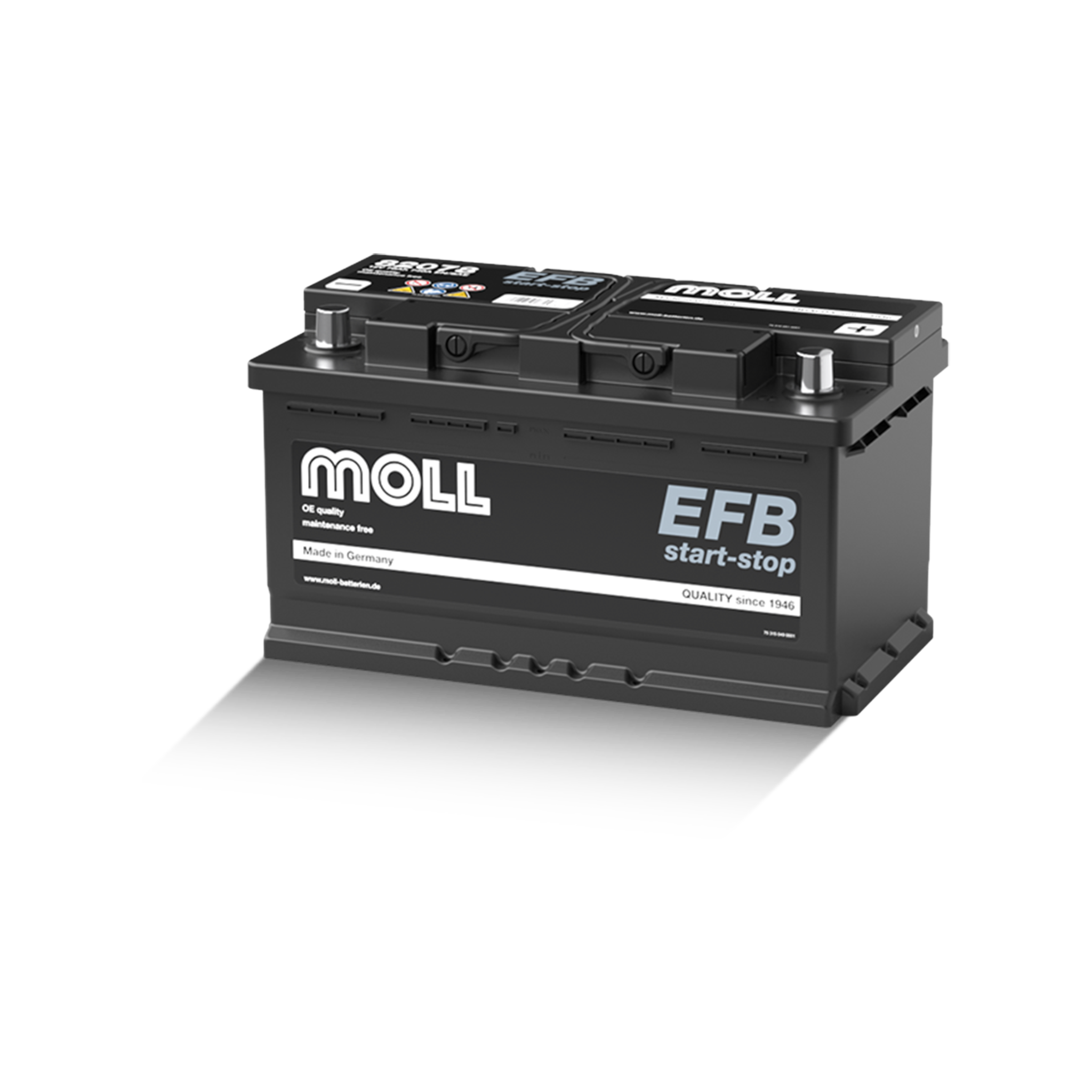 MOLL 82078  EFB start-stop "MADE IN GERMANY" Starterbatterie  12V 78Ah(20h) 740A(EN)