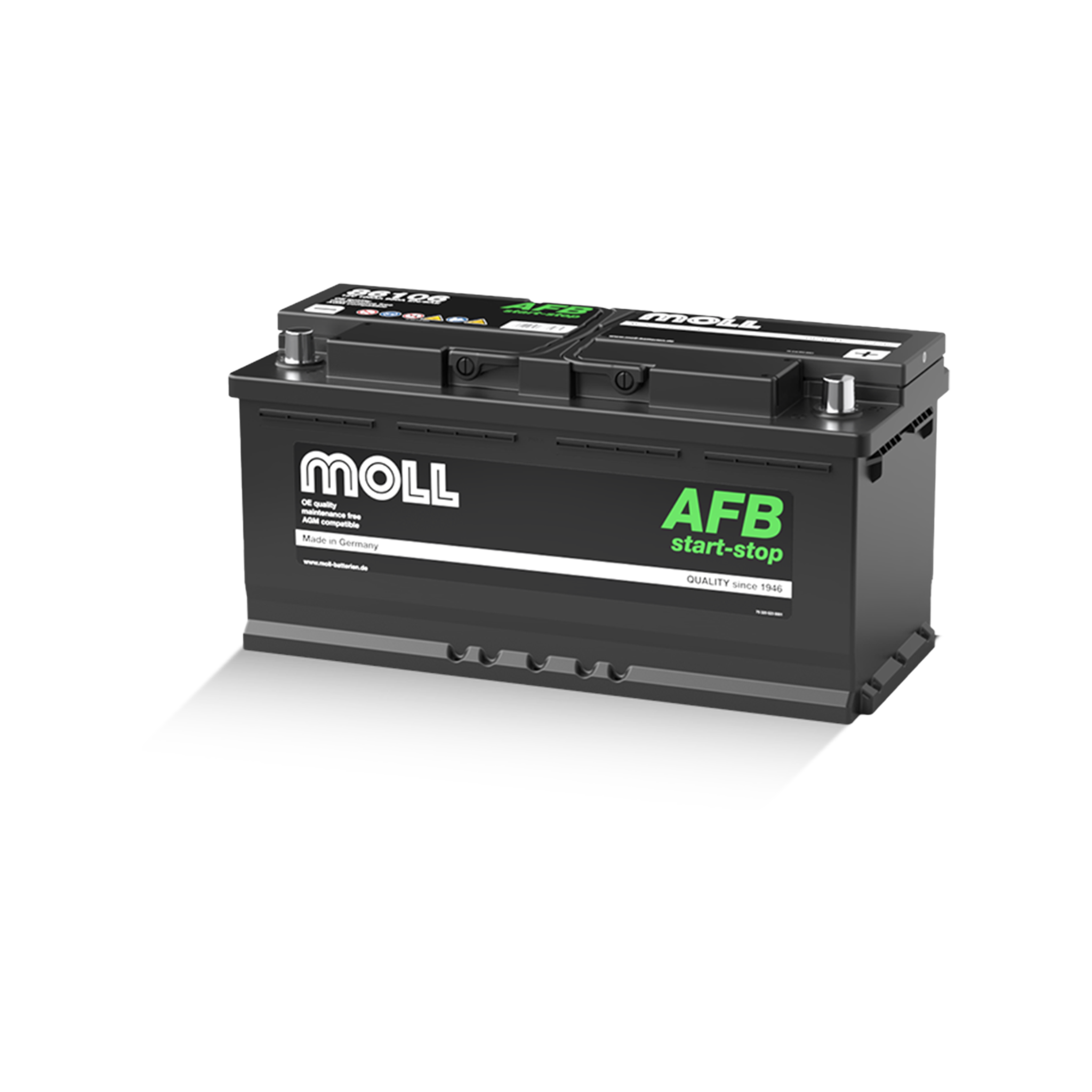 MOLL 86106 AFB start-stop "MADE IN GERMANY" 12V 106Ah(20h) 980A(EN)