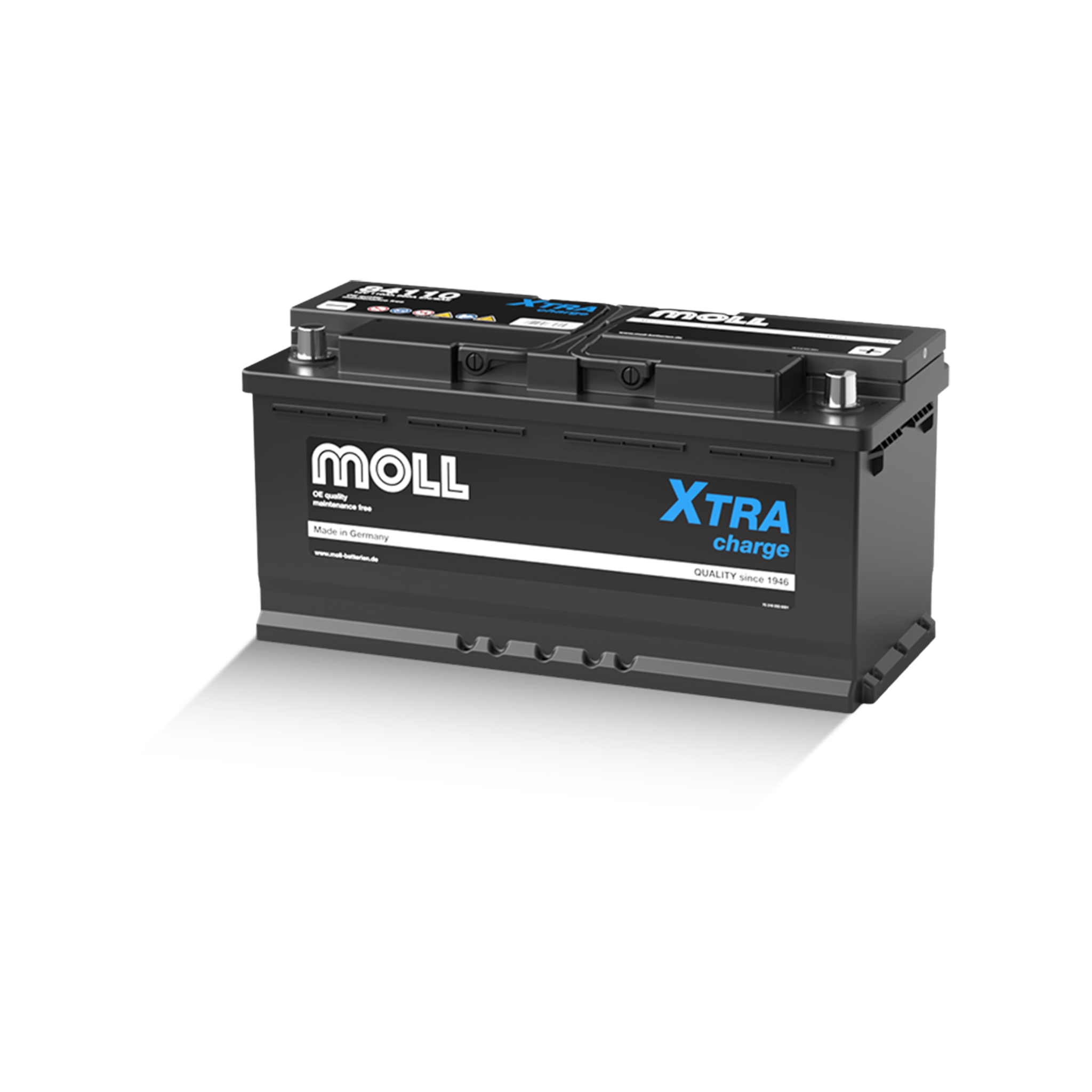MOLL 84110  XTRA Charge "MADE IN GERMANY" Starterbatterie  12V 110Ah(20h) 960A(EN)