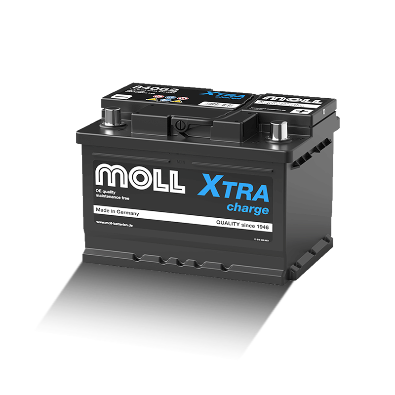 MOLL 84062 "MADE IN GERMANY" XTRA Charge Starterbatterie 12V 62Ah(20h) 620A(EN) MOLL 84062 "MADE IN GERMANY" XTRA Charge Starterbatterie 12V 62Ah(20h) 620A(EN)